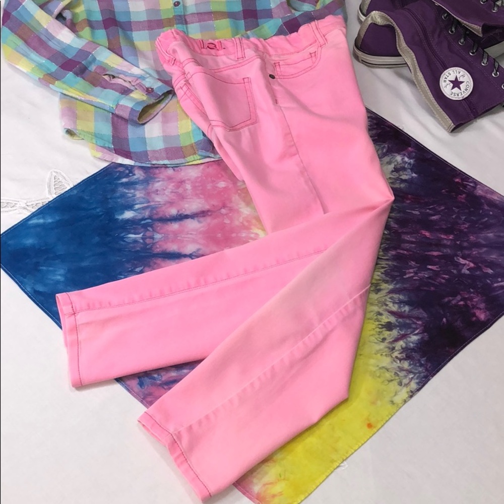 L.E.I. Pink Kate Lowrise Skinny Jeans Girls 10 R school play casual